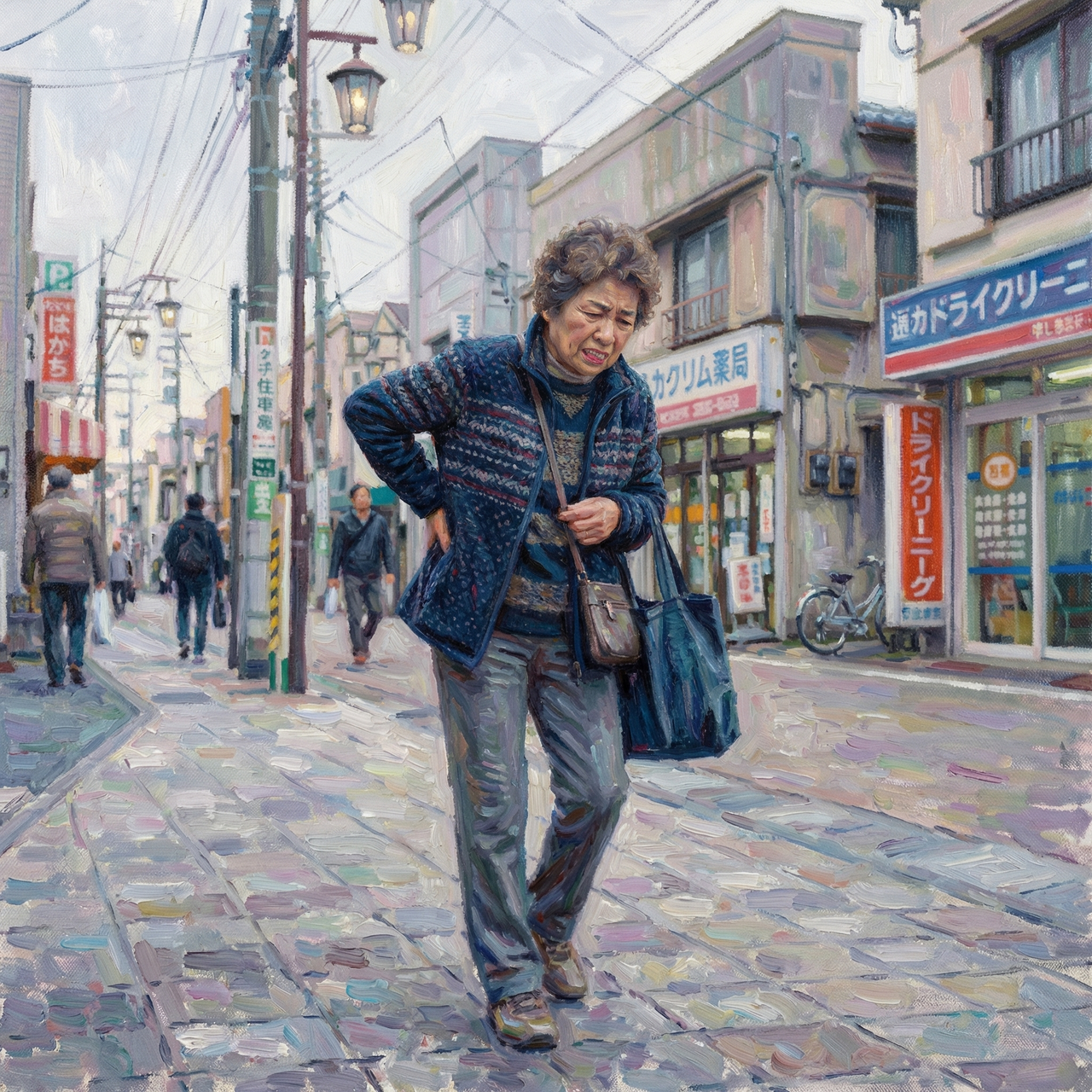 腰部脊柱管狭窄症に苦しむ女性