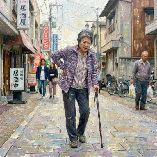 腰部脊柱管狭窄症に苦しむ女性