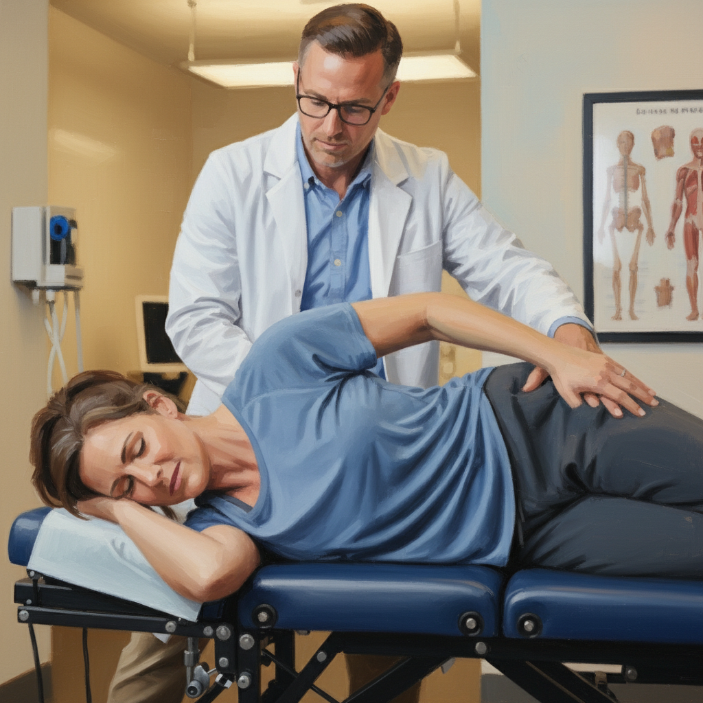 整体を受ける坐骨神経痛患者さん