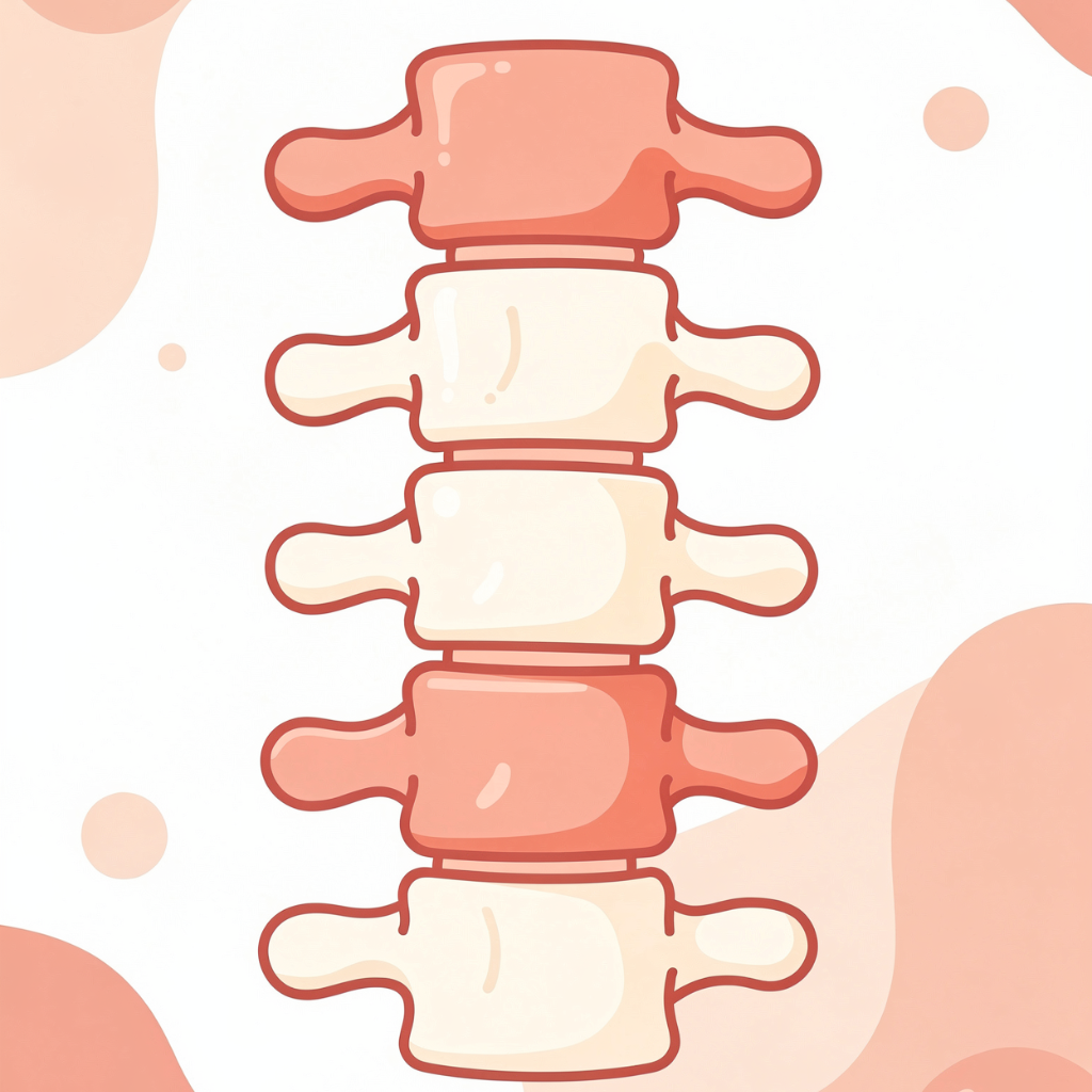 腰椎と椎間板の図