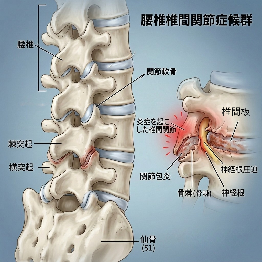 腰椎椎間関節症の図解