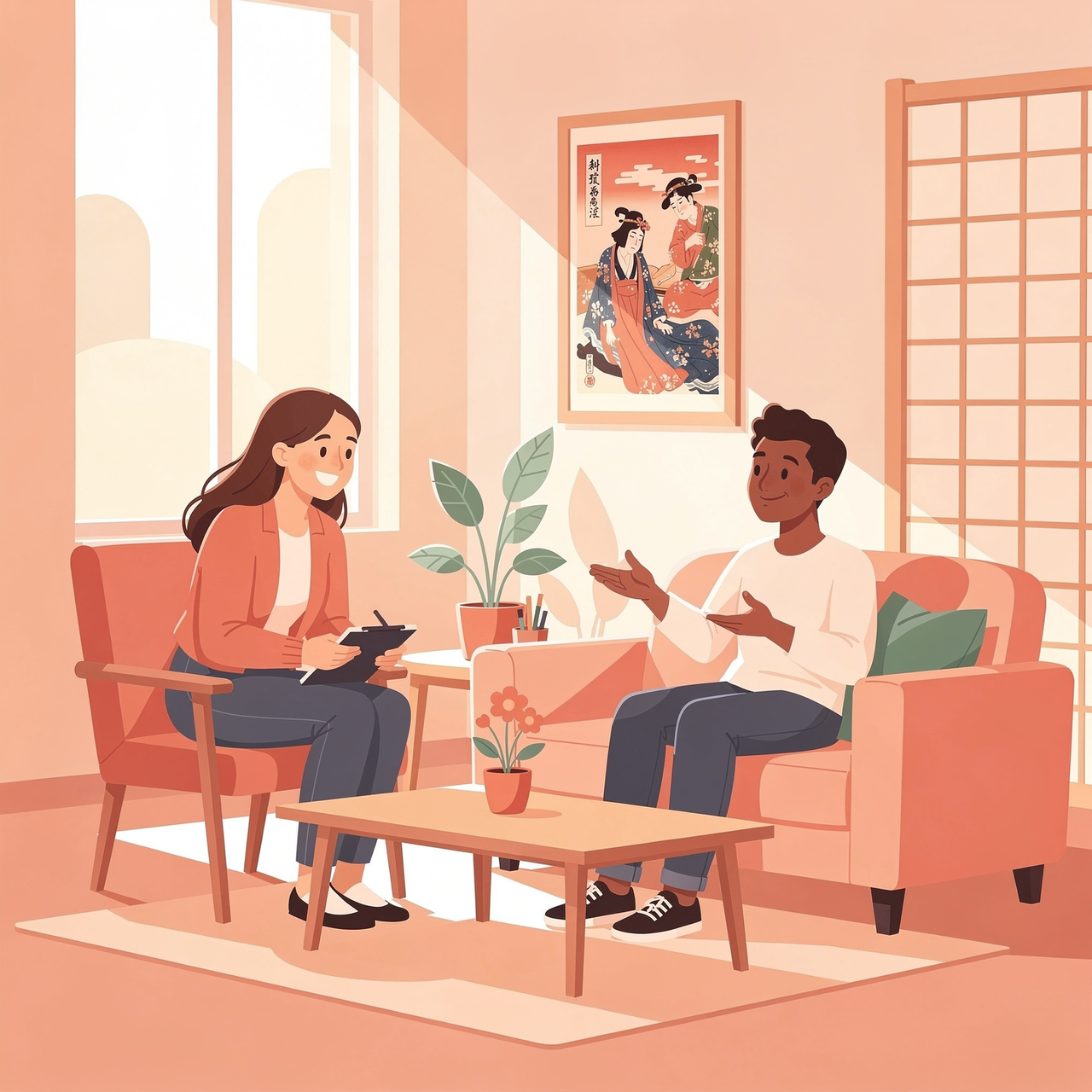 認知行動療法を受けている慢性疼痛の患者さん