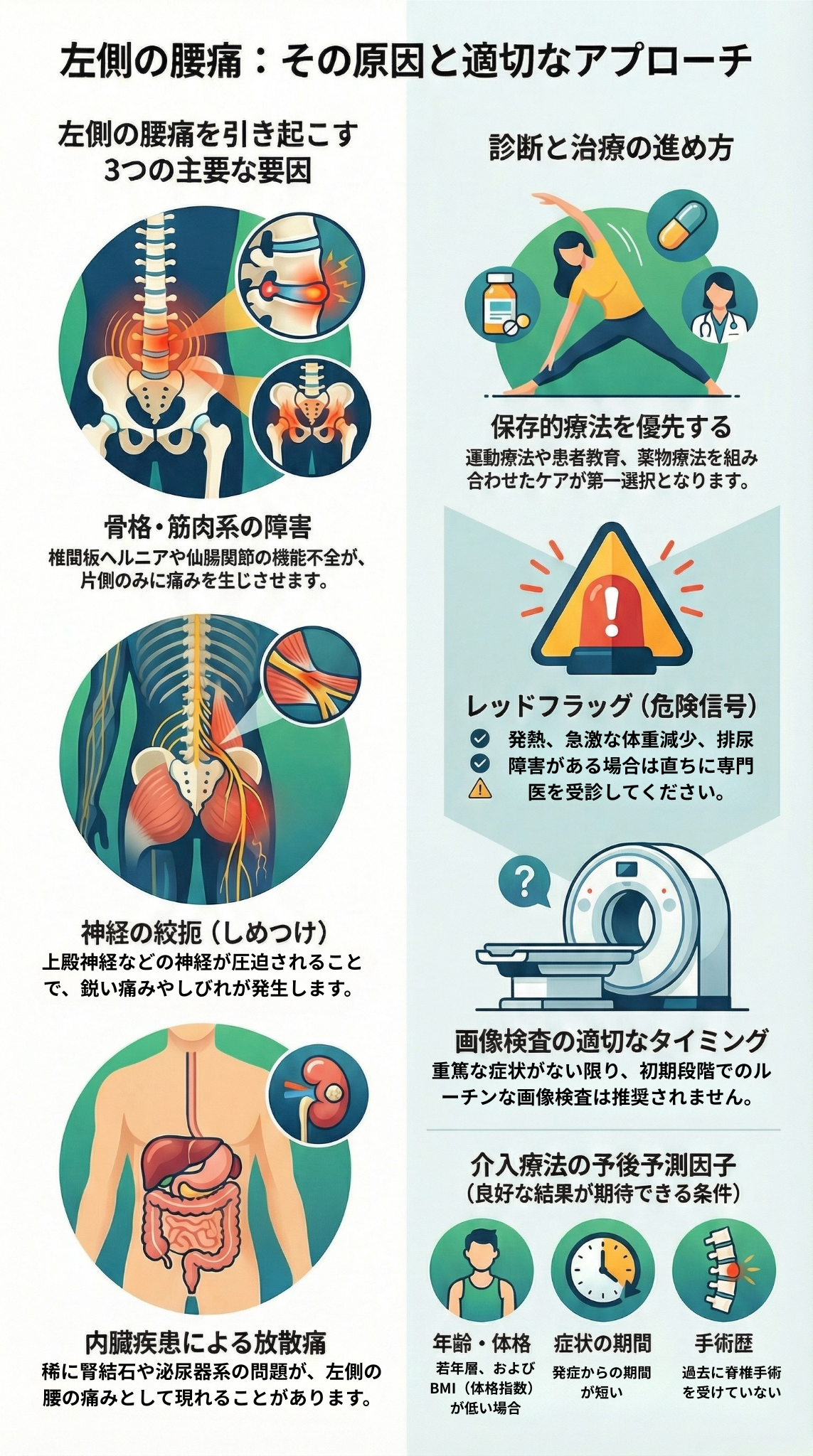 腰の左側が痛い原因と適切なアプローチ