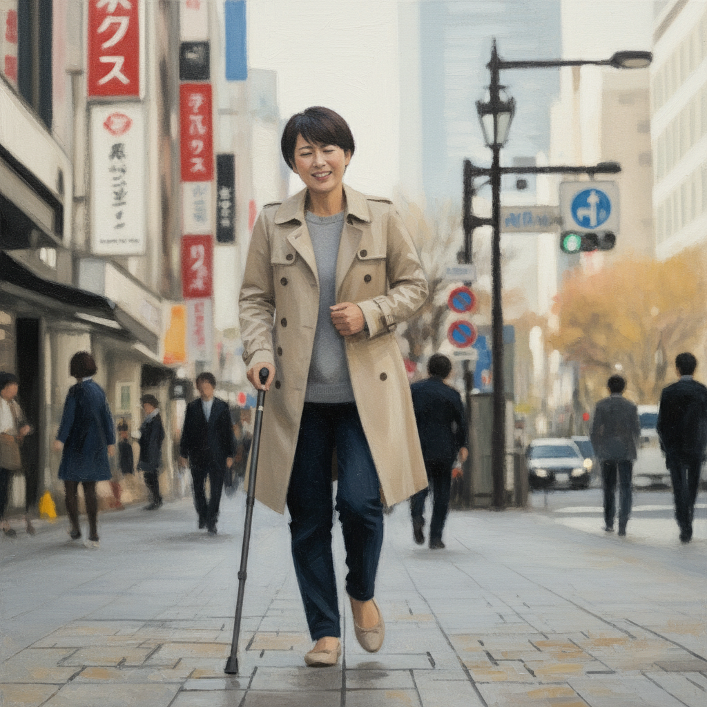 足底筋膜炎で歩くのが辛い女性