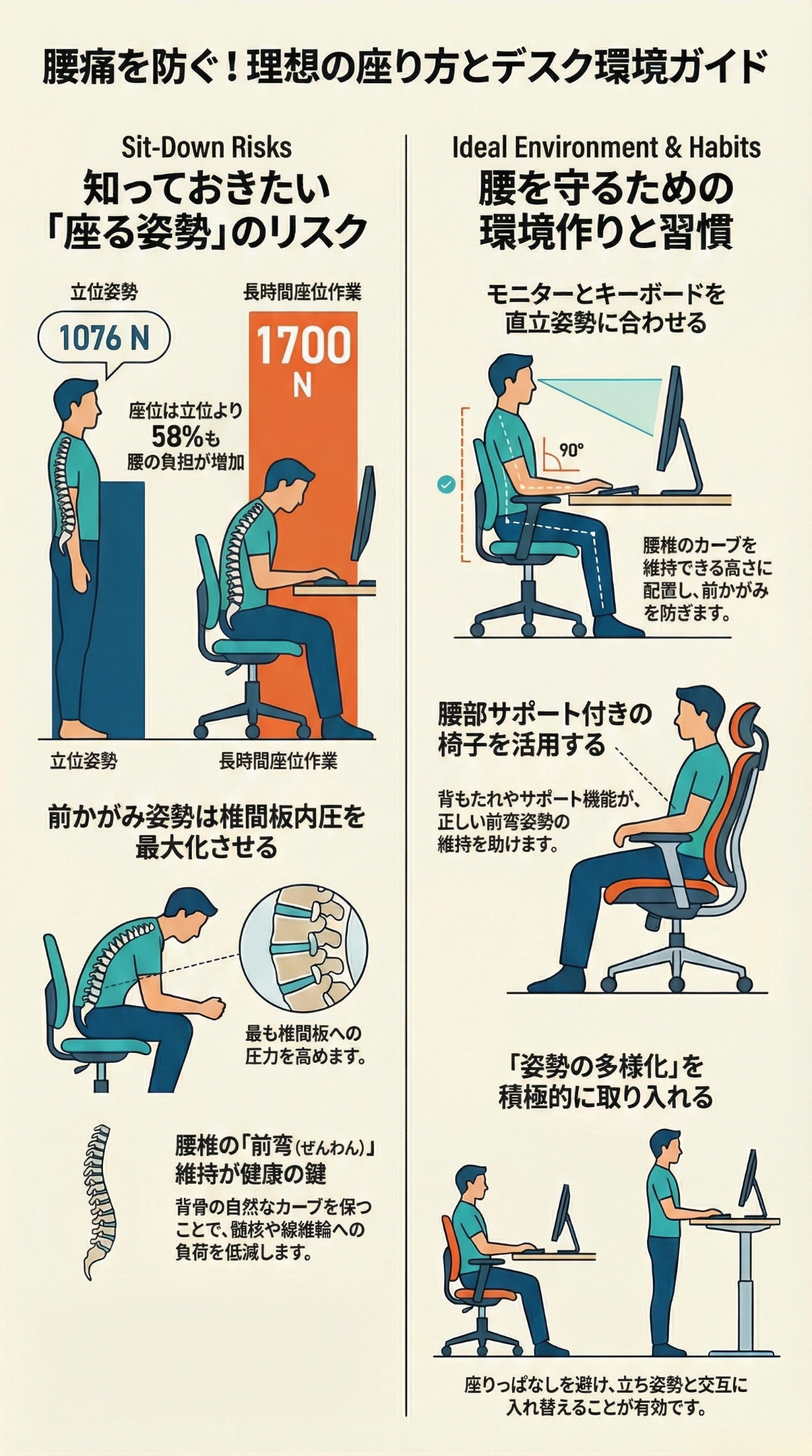 椅子から立ち上がる腰痛患者さん