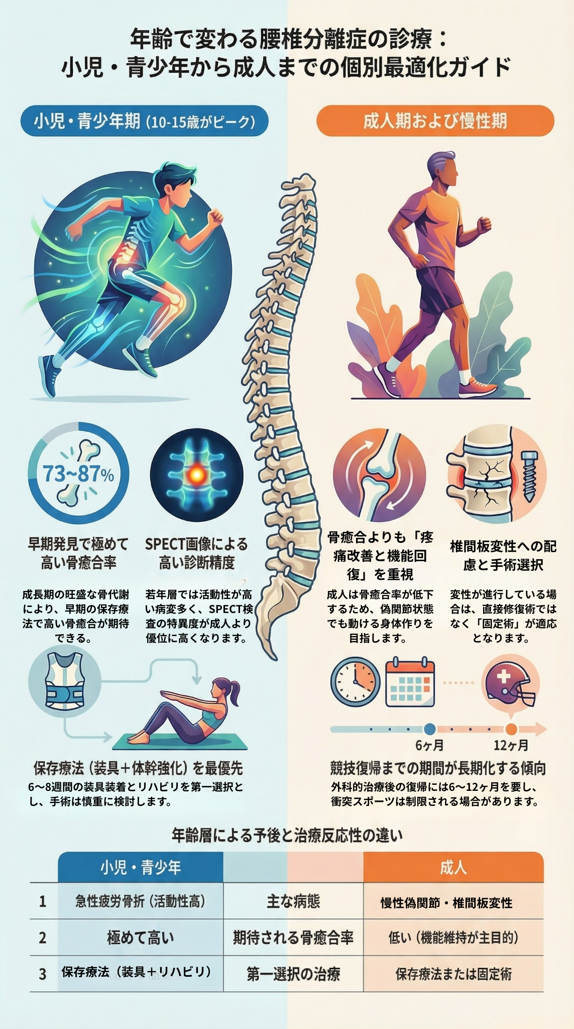 腰椎分離症の世代別個別最適化ガイド