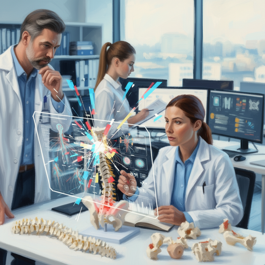 過活動の腰痛患者さんの治療計画を考える医療者