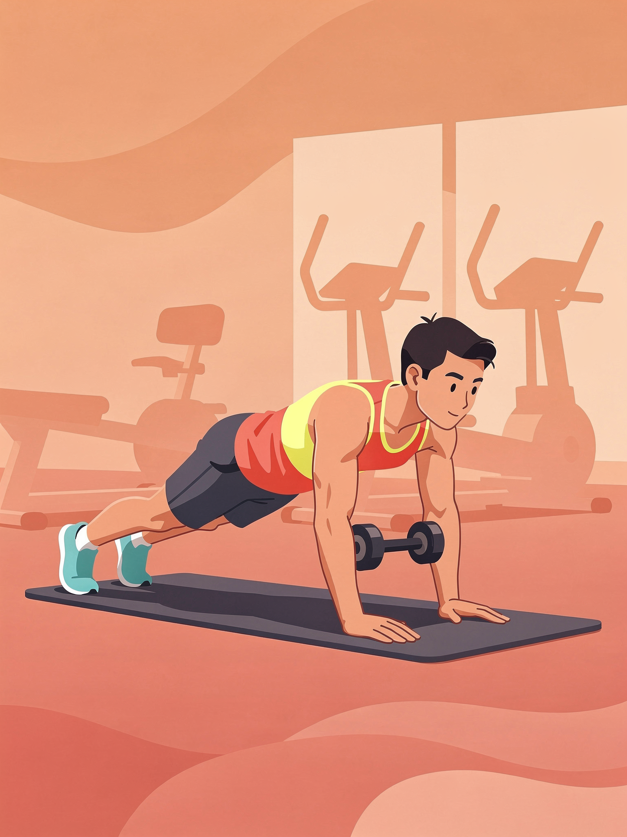 腰椎分離症からスポーツ復帰を目標にリハビリに励む青年