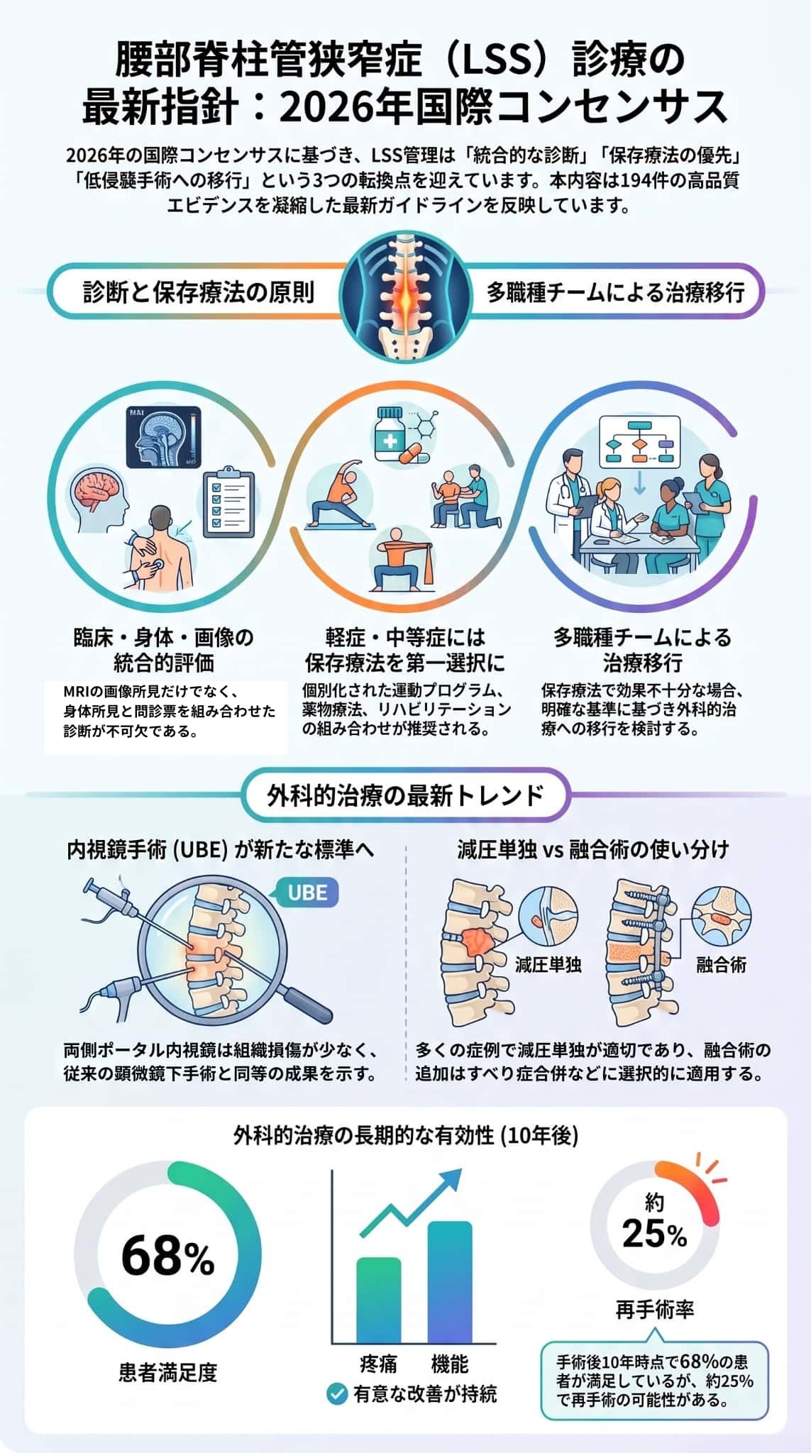 最新の腰部脊柱管狭窄症診療における国際的なコンセンサス