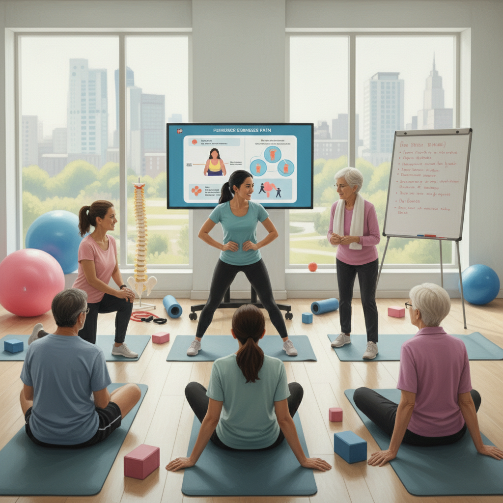 疼痛神経科学教育を併用した運動療法に取りくむ慢性腰痛患者さんたち