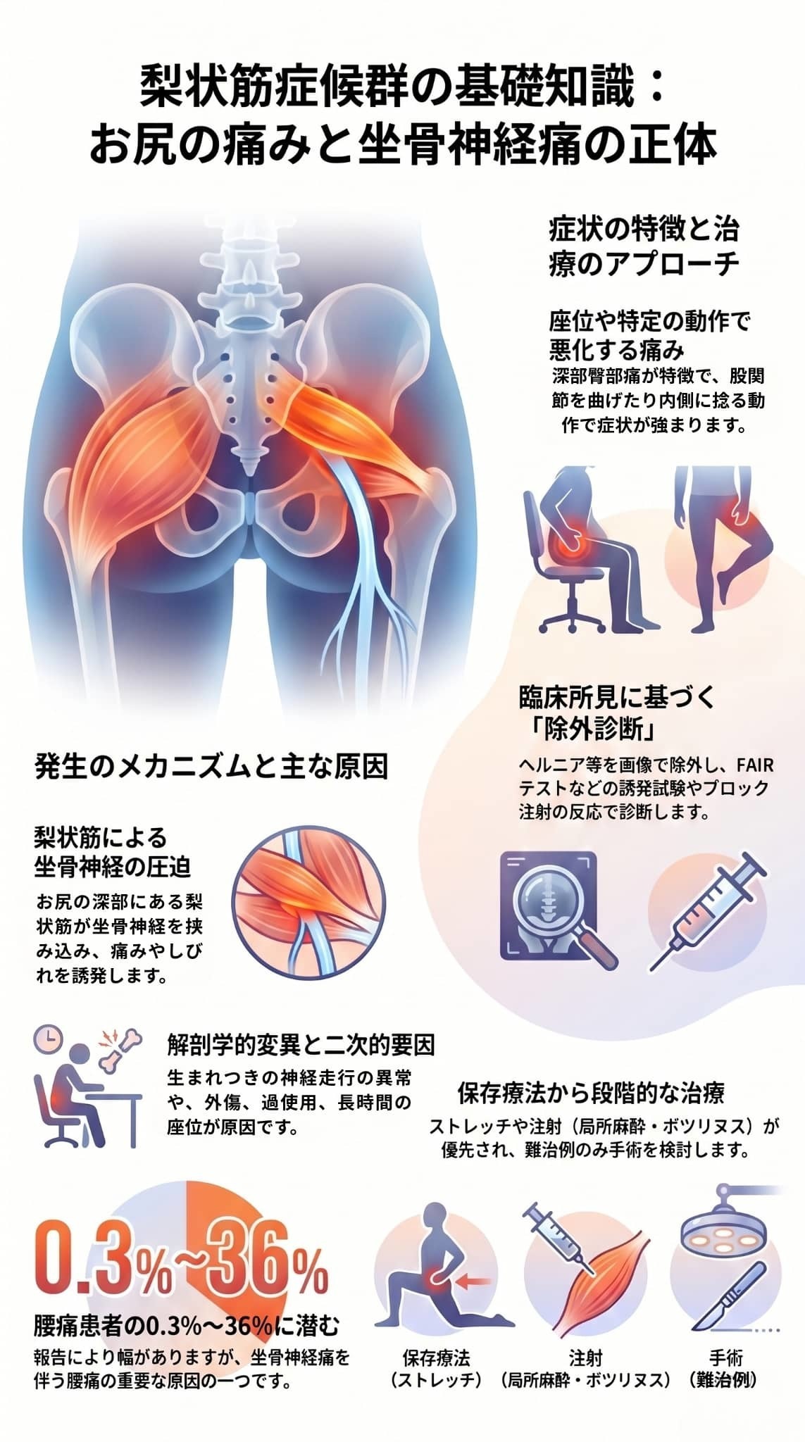 梨状筋症候群の基礎知識の図解