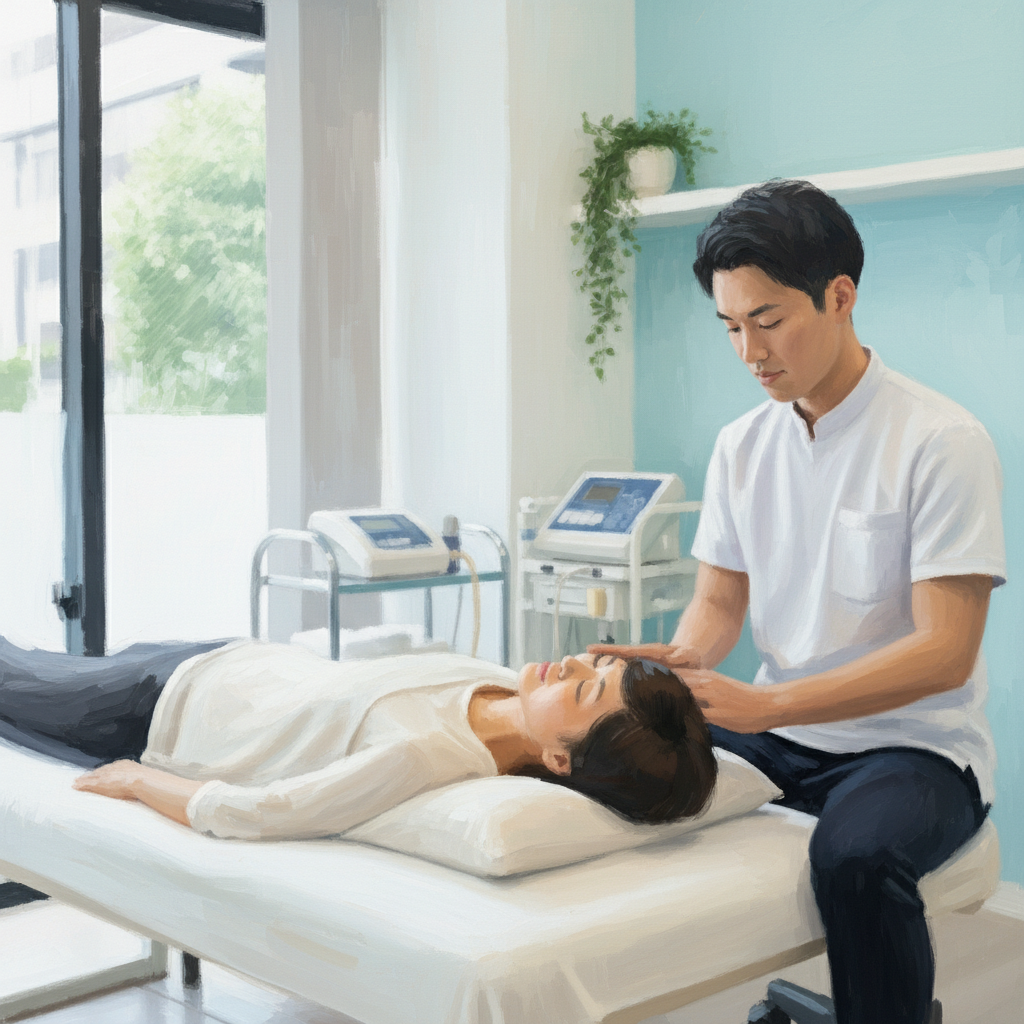 川崎市高津区諏訪で整体をうける人