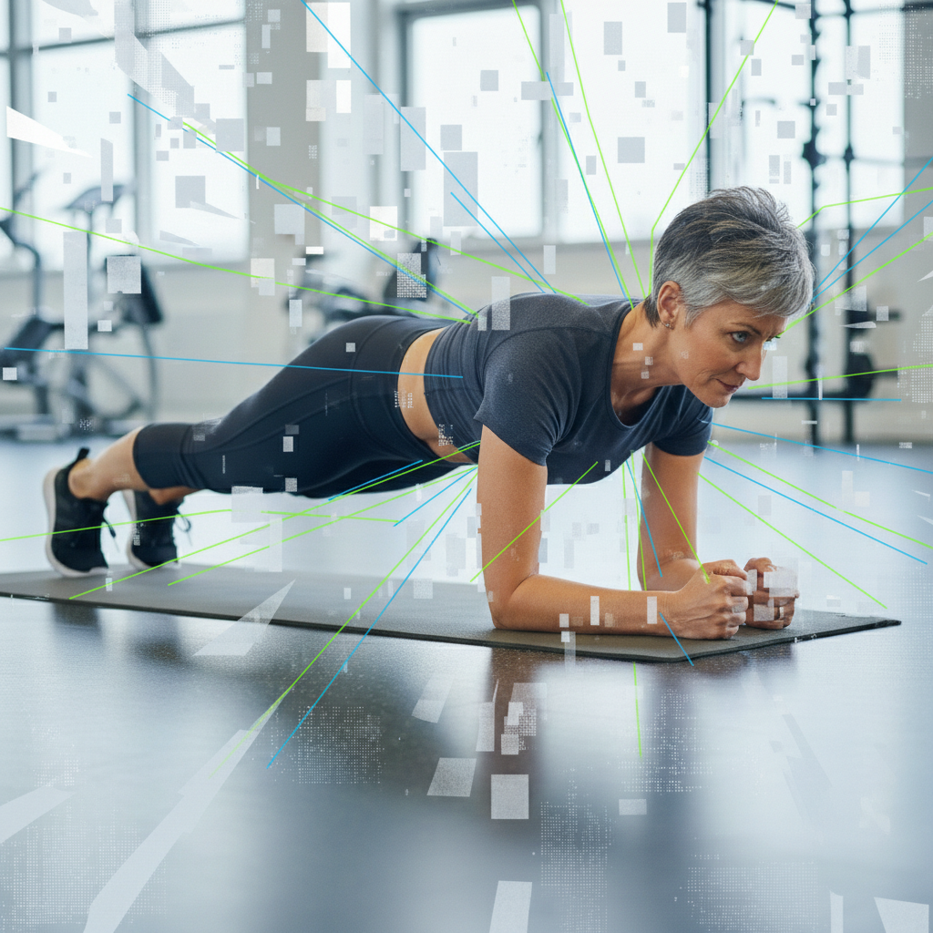 体幹トレーニングをする腰痛患者さん