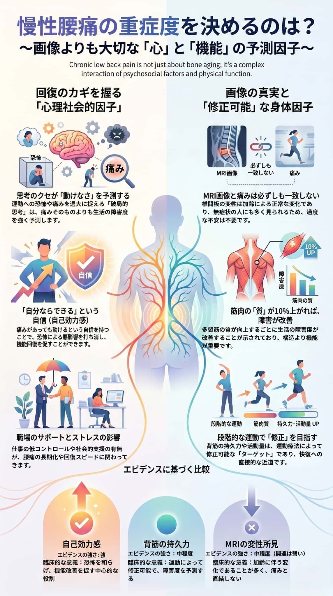 腰痛の重症度を決めるのは？