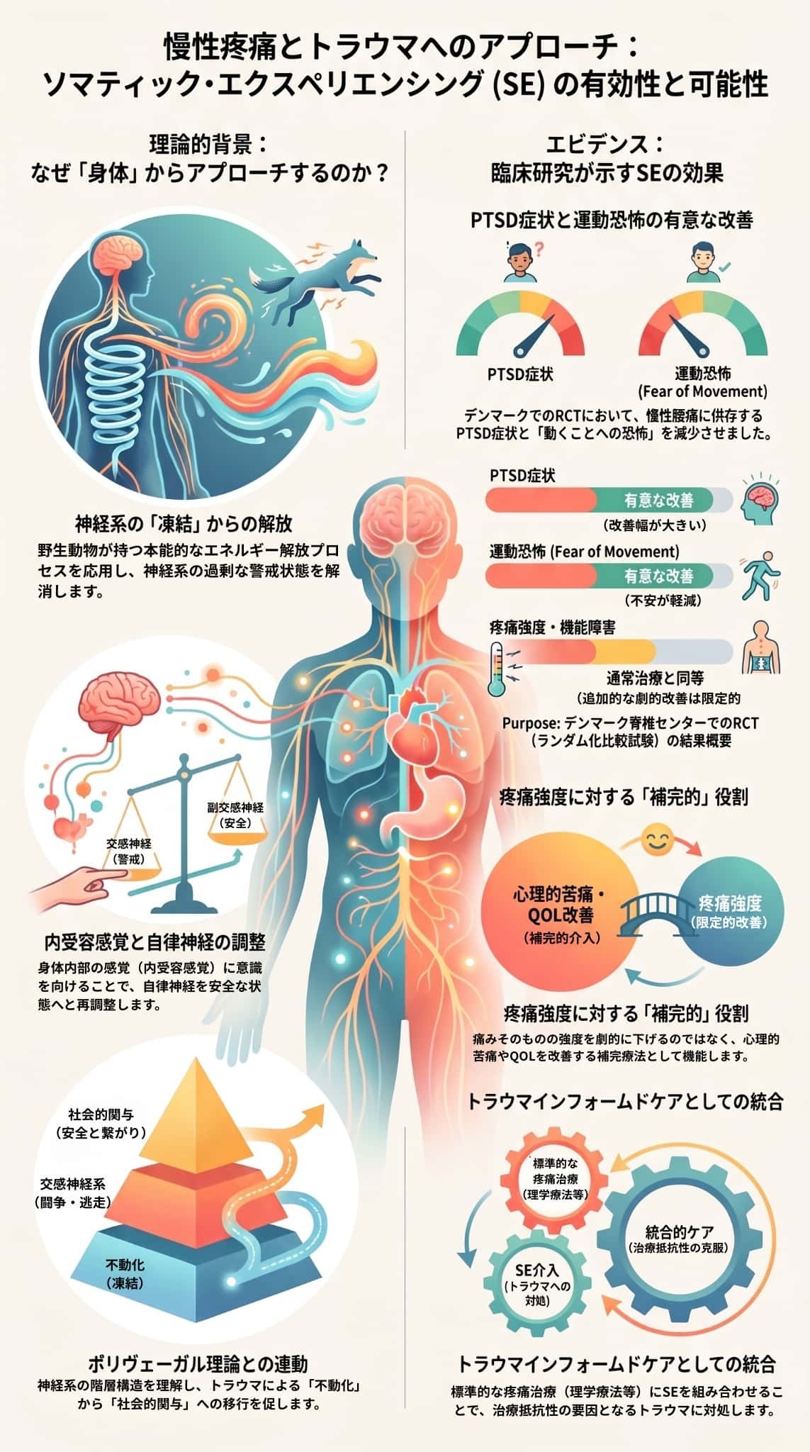 慢性疼痛とトラウマへのアプローチ：ソマティック・エクスペリエンシング（SE）の有効性