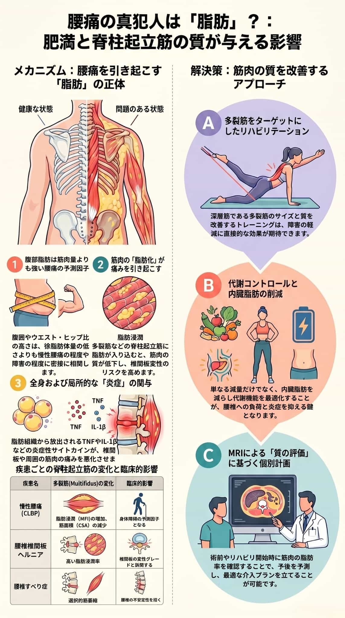 腰痛の真犯人は「脂肪」？