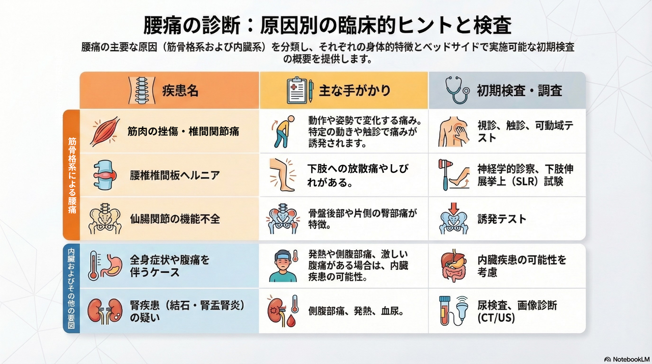腰の右側が痛い原因