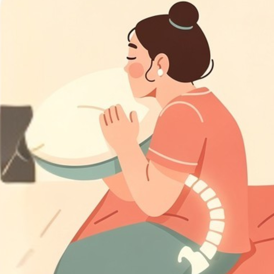 枕と腰椎サポートの効果