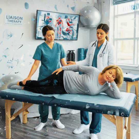 リエゾン療法を受けている坐骨神経痛の患者さん