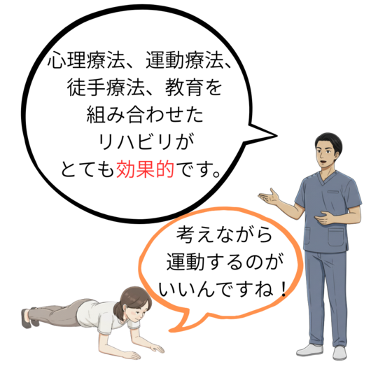 効果が高い能動的なリハビリを指導する整体師