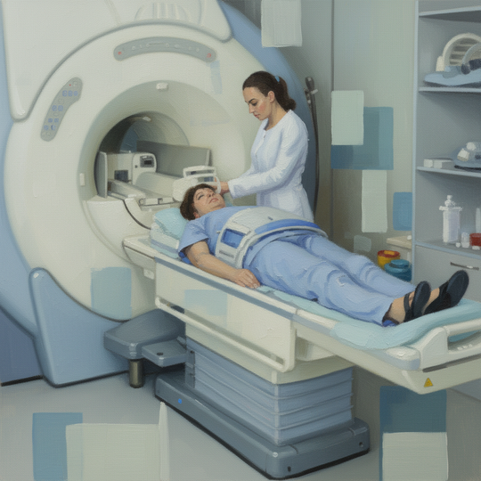 坐骨神経痛でMRI検査をうける患者さん