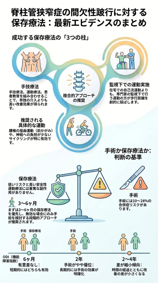 腰部脊柱管狭窄症の間欠性跛行に対する保存療法