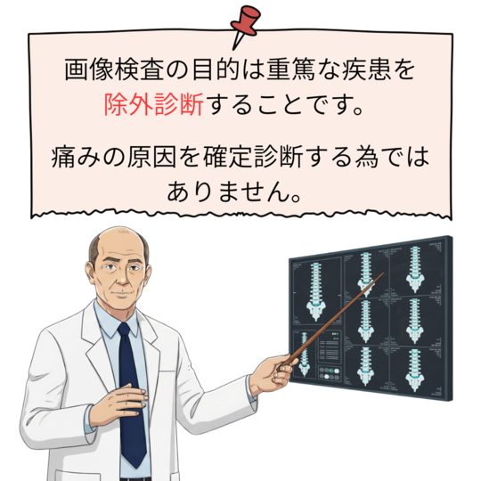 腰痛患者のＭＲＩを読影する医療者