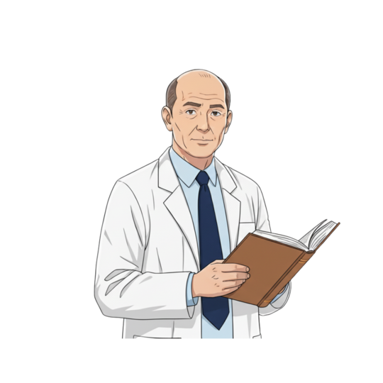 腰椎椎間板ヘルニアに対する手術効果の解説をする医師