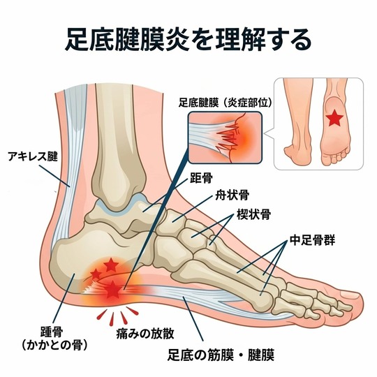 足底筋膜炎の図解