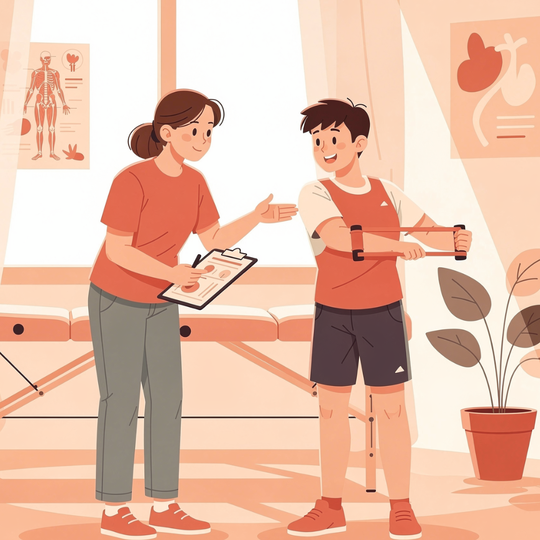 有酸素運動の指導を受けている腰痛の患者さん