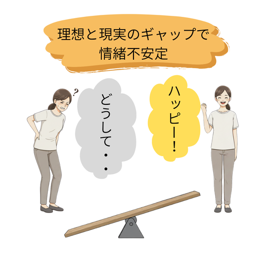 理想と現実のギャップで情緒不安定