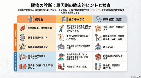 腰の右側が痛い原因
